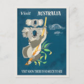 Australische vintage poster briefkaart (Voorkant)