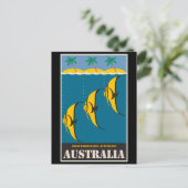 Australische vintage poster briefkaart (Staand voorkant)