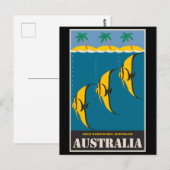 Australische vintage poster briefkaart (Voorkant / Achterkant)