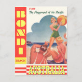 Australische vintage poster feestdagenkaart (Voorkant)
