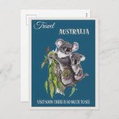 Australische vintage poster feestdagenkaart (Voorkant / Achterkant)