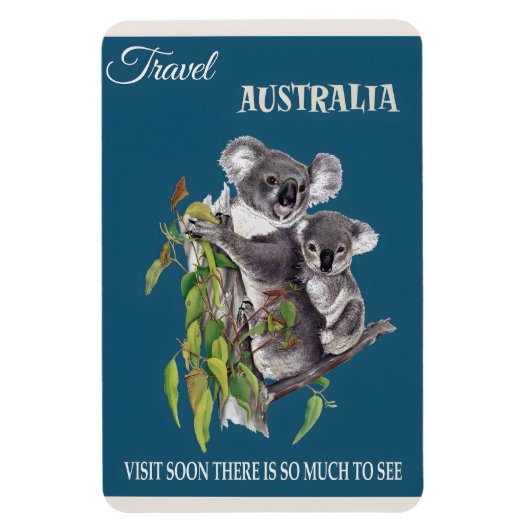 Australische vintage poster magneet (Verticaal)