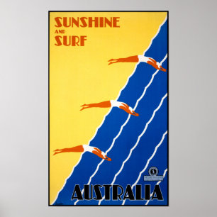 Australische Vintage Poster opnieuw ingesteld