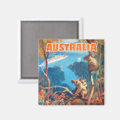 Australische vintage reismagneet magneet (Voorkant / Achterkant)