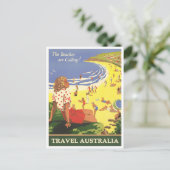 Australische vintonijnreis briefkaart (Staand voorkant)