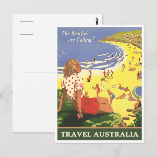 Australische vintonijnreis briefkaart (Voorkant / Achterkant)