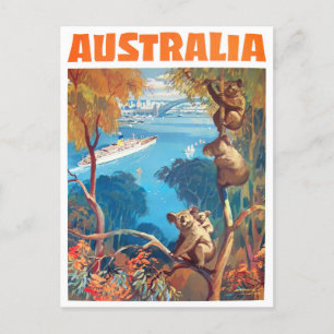 Australische vintonijnreis briefkaart