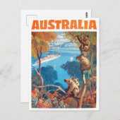 Australische vintonijnreis briefkaart (Voorkant / Achterkant)