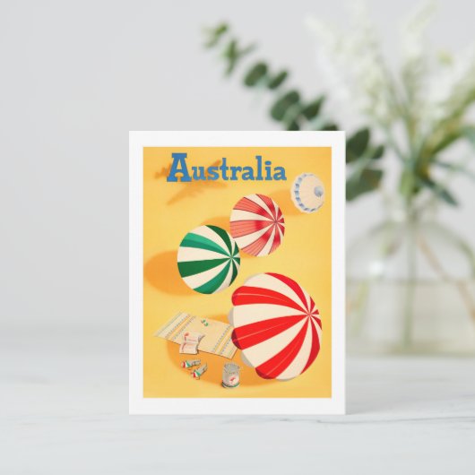 Australische vintonijnreis briefkaart (Staand voorkant)