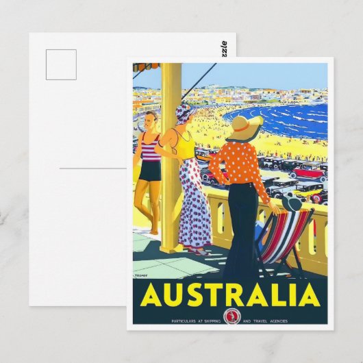 Australische vintonijnreis briefkaart (Voorkant / Achterkant)
