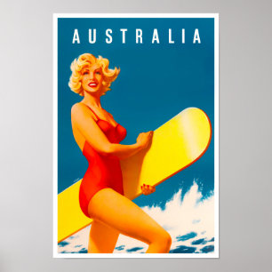 Australische vintonijnreis poster