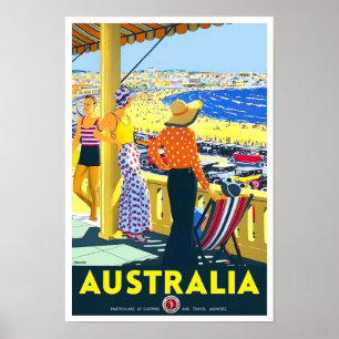 Australische vintonijnreis poster