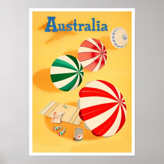 Australische vintonijnreis poster (Voorkant)