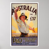 Australische vintonijnreis poster (Voorkant)
