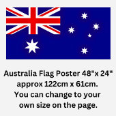 Australische Vlag 48 "x24" (verandering in uw eige Poster
