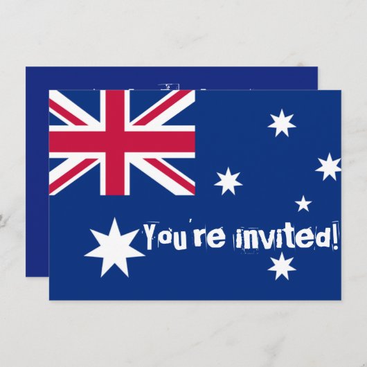 Australische vlag - Aangepaste partij nodigt Kaart (Voorkant / Achterkant)