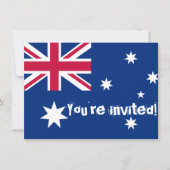 Australische vlag - Aangepaste partij nodigt Kaart (Voorkant)