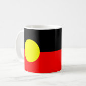Australische vlag Aboriginal Koffiemok (Voorkant links)