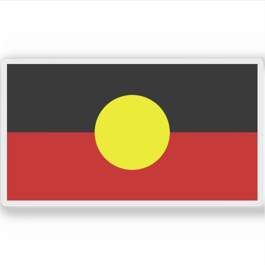 Australische vlag Aboriginal Sticker (Voorkant)