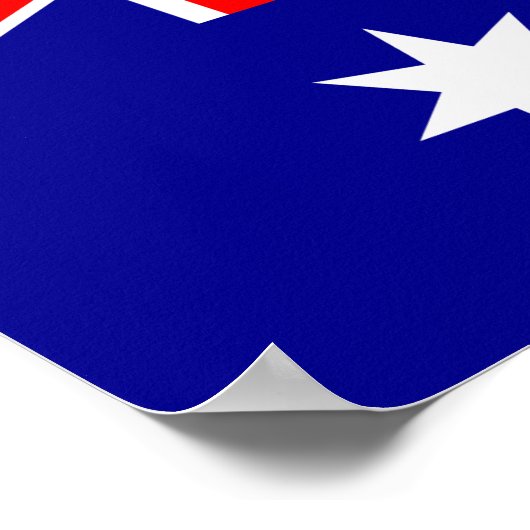 Australische vlag afdrukken poster (Hoek)