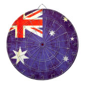 Australische vlag antiqued stijl dart board dartbord (Voorkant)