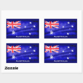 Australische vlag, Aussie Flag, onder de vlag van  Rechthoekige Sticker (Vel)