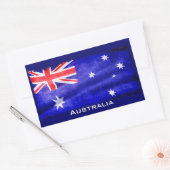 Australische vlag, Aussie Flag, onder de vlag van  Rechthoekige Sticker (Envelop)