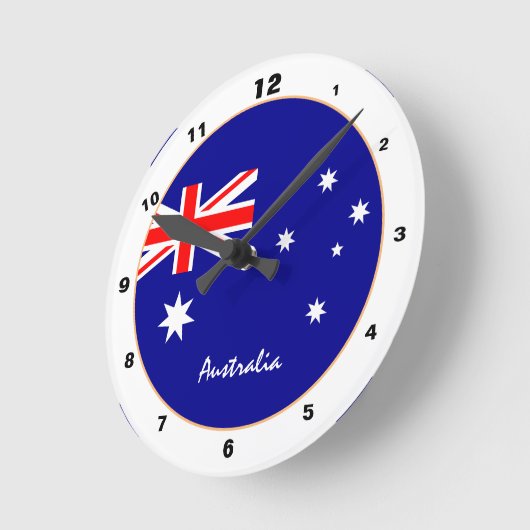 Australische vlag & Australia trendy mode / ontwer Ronde Klok (Hoek)