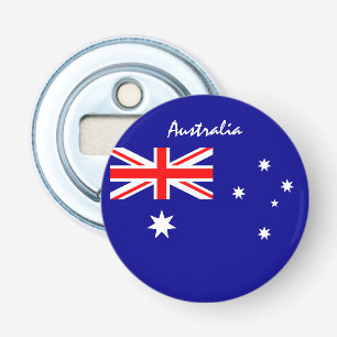 Australische vlag & Australië, Aussie-feest / spor Button Flesopener