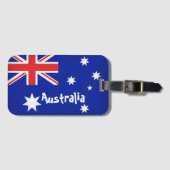 Australische vlag bagagelabel (Voorkant (horizontaal))