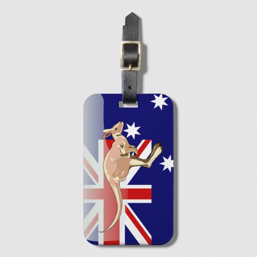 Australische vlag bagagelabel (Voorkant (verticaal))