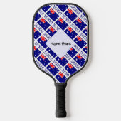Australische vlag betegeld gepersonaliseerd pickleball paddle (Voorkant)