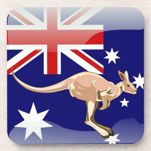 Australische vlag bier onderzetter (Voorkant)