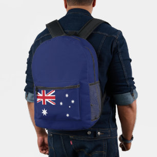 Australische vlag blauw bedrukte rugzak