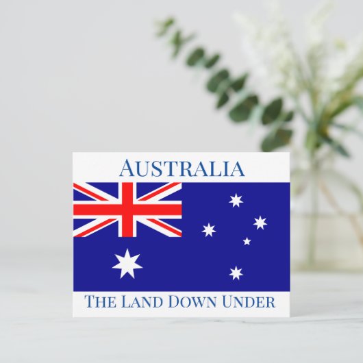 Australische vlag briefkaart (Staand voorkant)