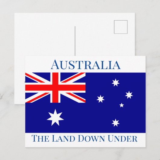 Australische vlag briefkaart (Voorkant / Achterkant)