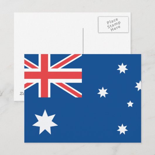 Australische vlag briefkaart (Voorkant / Achterkant)