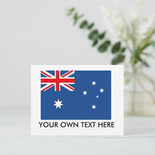 Australische vlag briefkaart (Staand voorkant)