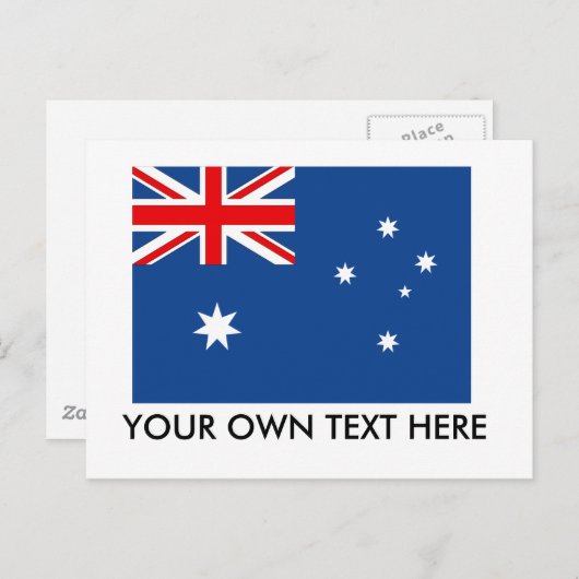 Australische vlag briefkaart (Voorkant / Achterkant)