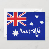 Australische vlag briefkaart (Voorkant / Achterkant)