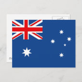 Australische vlag briefkaart (Voorkant / Achterkant)