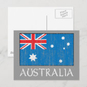Australische vlag briefkaart (Voorkant / Achterkant)