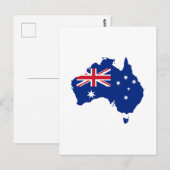 Australische vlag briefkaart (Voorkant / Achterkant)