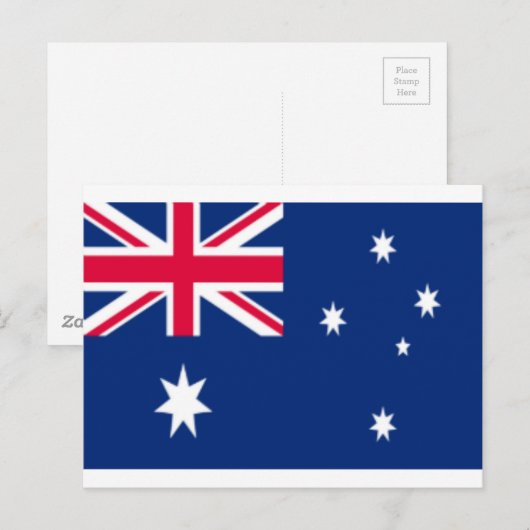 Australische vlag briefkaart (Voorkant / Achterkant)