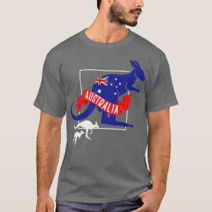 Australische vlag buideldier geschenk kangoeroe t-shirt