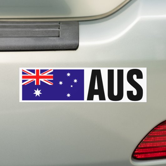 Australische vlag bumper sticker met landcode (Op auto)