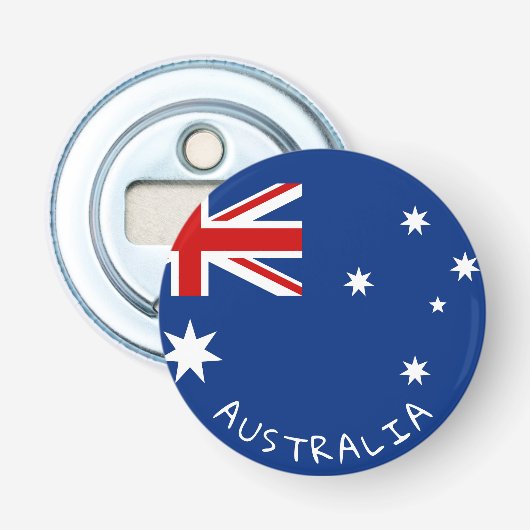 Australische vlag button flesopener (Voorkant)
