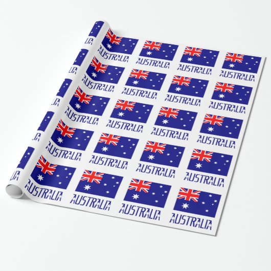 Australische vlag cadeaupapier (Uitgerold)