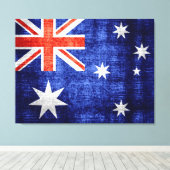 Australische vlag canvas afdruk (Insitu (Houten vloer))