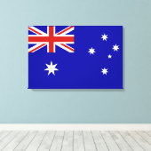 Australische vlag canvas afdruk (Insitu (Houten vloer))